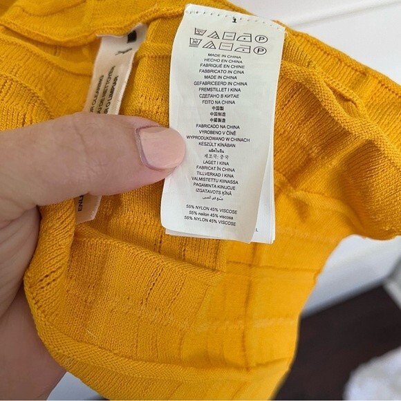 Michael Kors One Shoulder Dress Mustard Yellow Sz. Small fit & flare - Picture 6 of 7